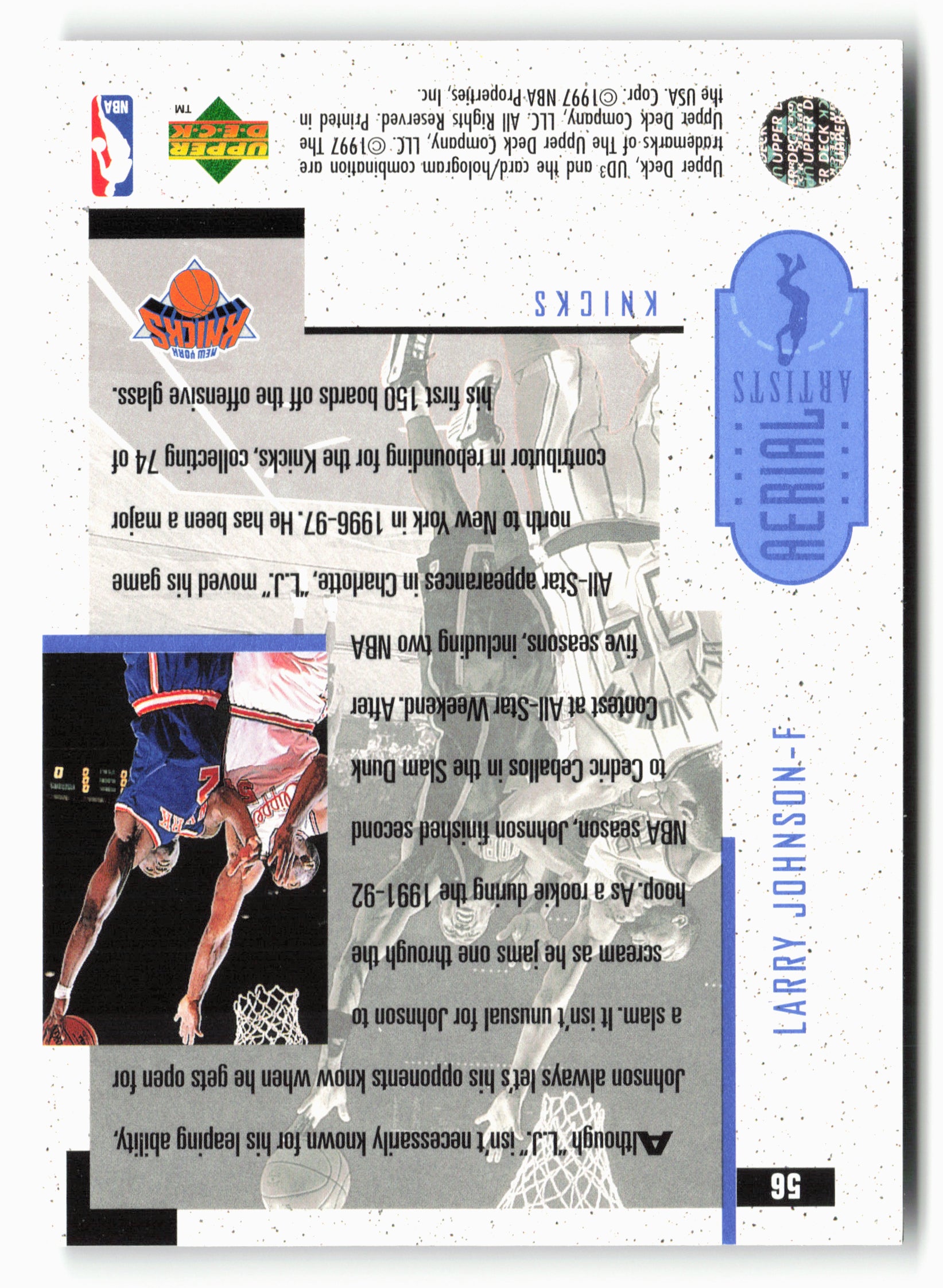 1996-97 Upper Deck UD3 #56 Larry Johnson