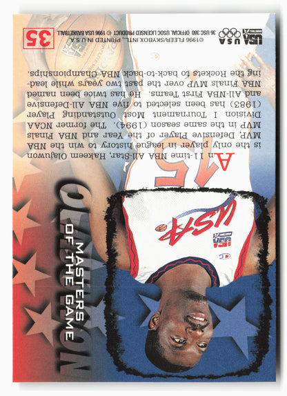 1996 Fleer USA #35 Hakeem Olajuwon