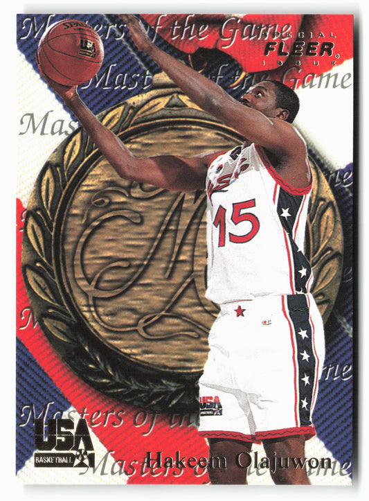 1996 Fleer USA #35 Hakeem Olajuwon