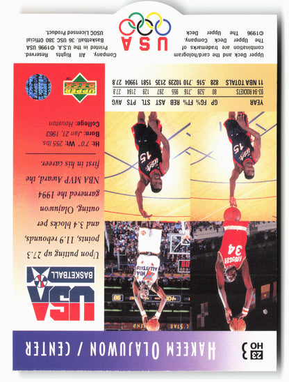 1996 Upper Deck USA #23 Hakeem Olajuwon