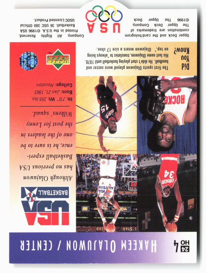1996 Upper Deck USA #24 Hakeem Olajuwon