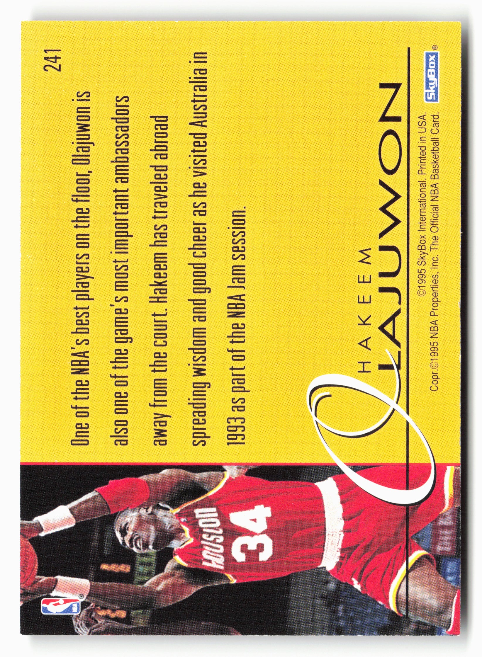 1995-96 Hoops #241 Hakeem Olajuwon