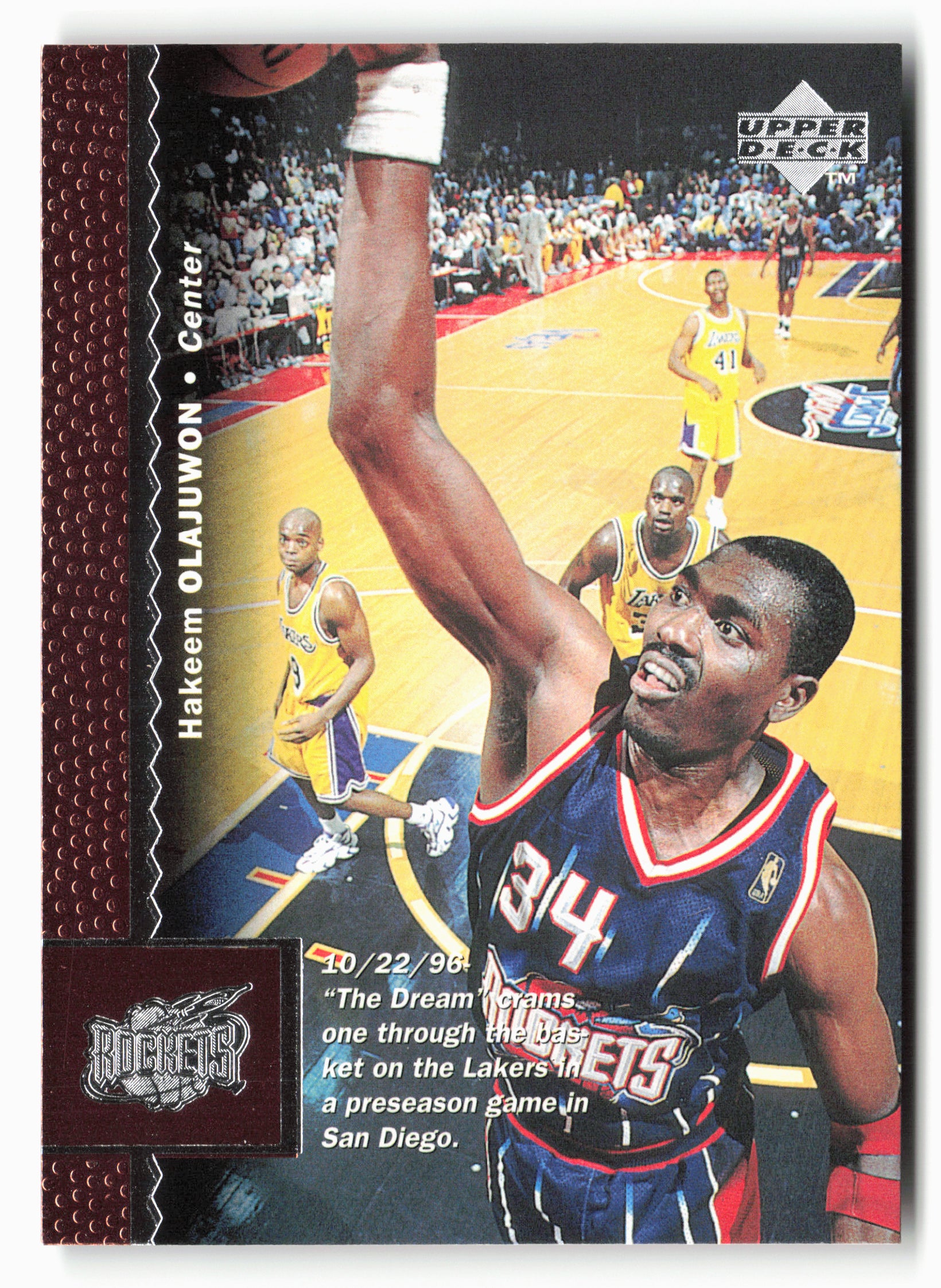 1996-97 Upper Deck #225 Hakeem Olajuwon