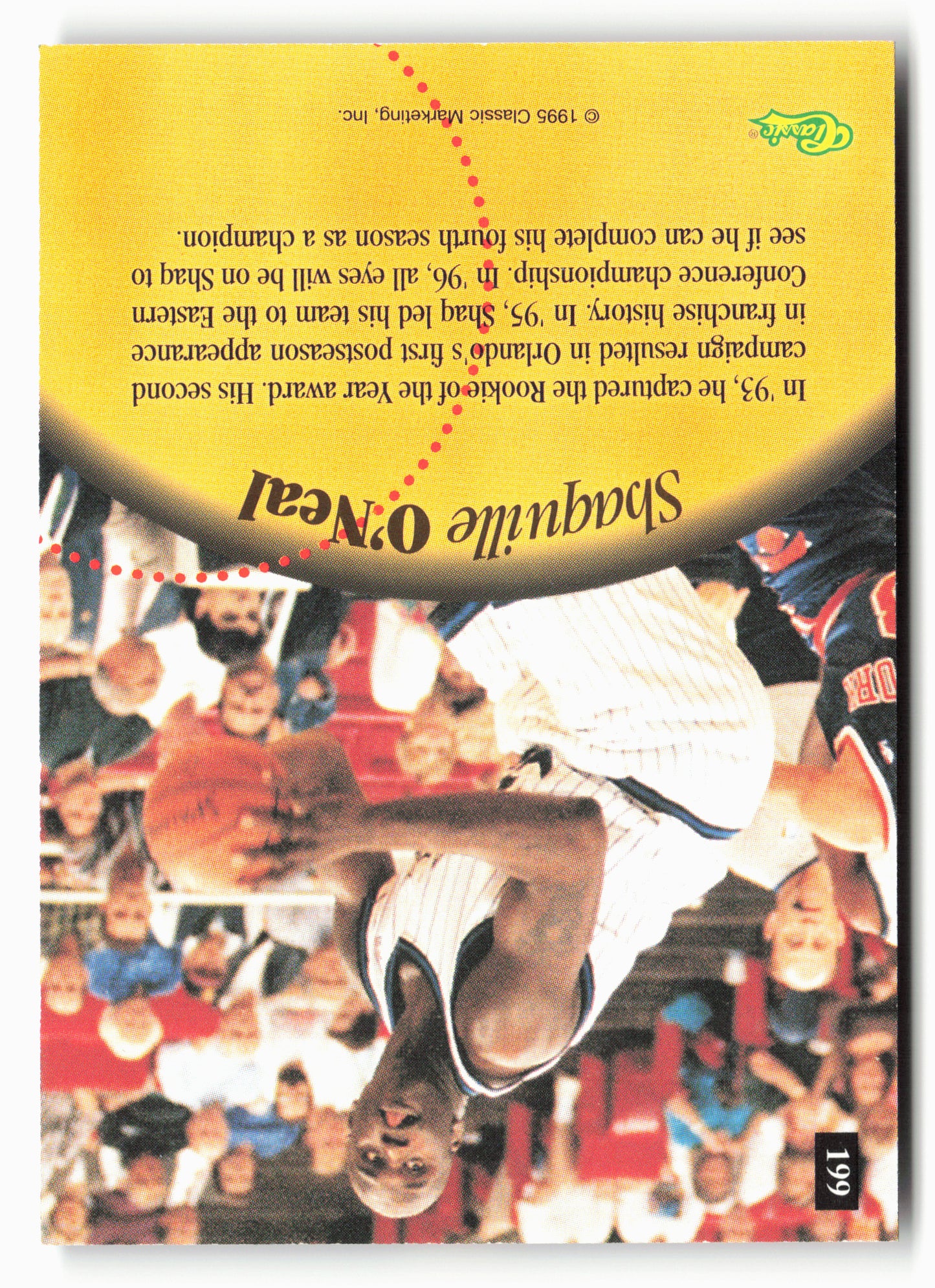 1995 Classic Five Sport #199 Shaquille O'Neal