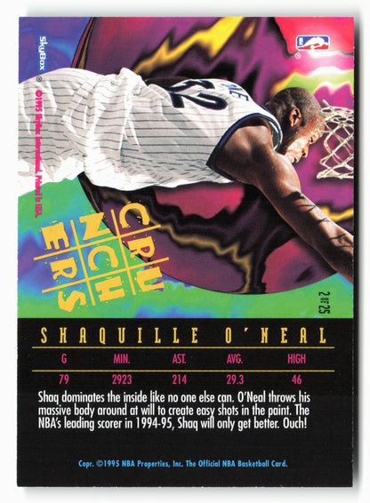 1995-96 Hoops #2 Shaquille O'Neal Number Crunchers