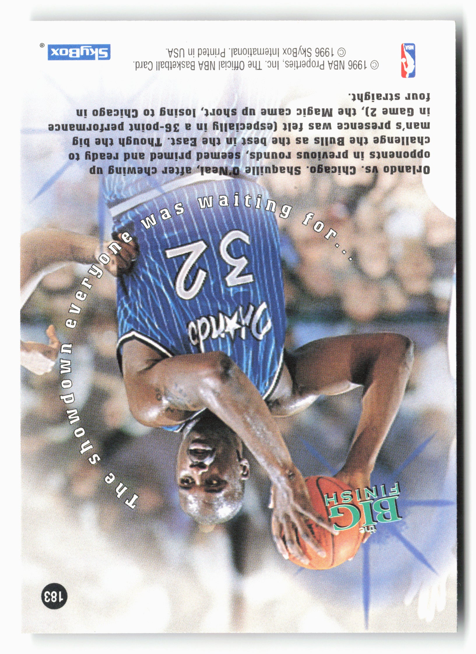 1996-97 Hoops #183 Shaquille O'Neal