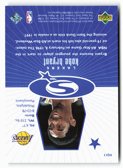 1998-99 UD Choice #SQ13 Kobe Bryant StarQuest Blue