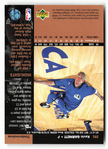 1996-97 Upper Deck #251 Kevin Garnett