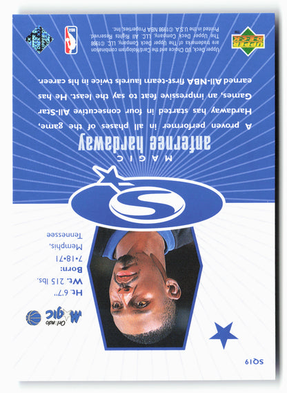 1998-99 UD Choice #SQ19 Anfernee Hardaway StarQuest Blue