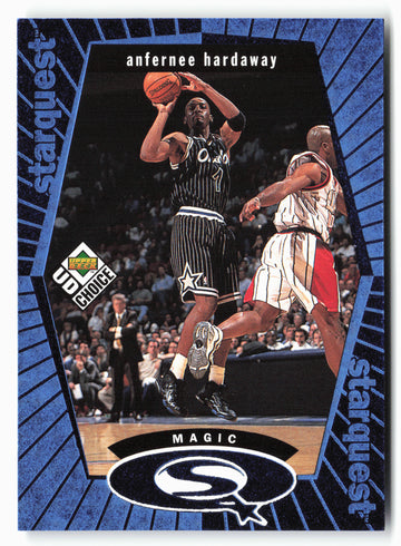 1998-99 UD Choice #SQ19 Anfernee Hardaway StarQuest Blue