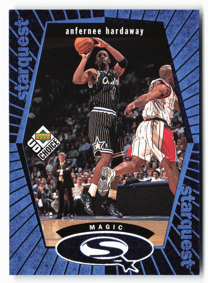 1998-99 UD Choice #SQ19 Anfernee Hardaway StarQuest Blue
