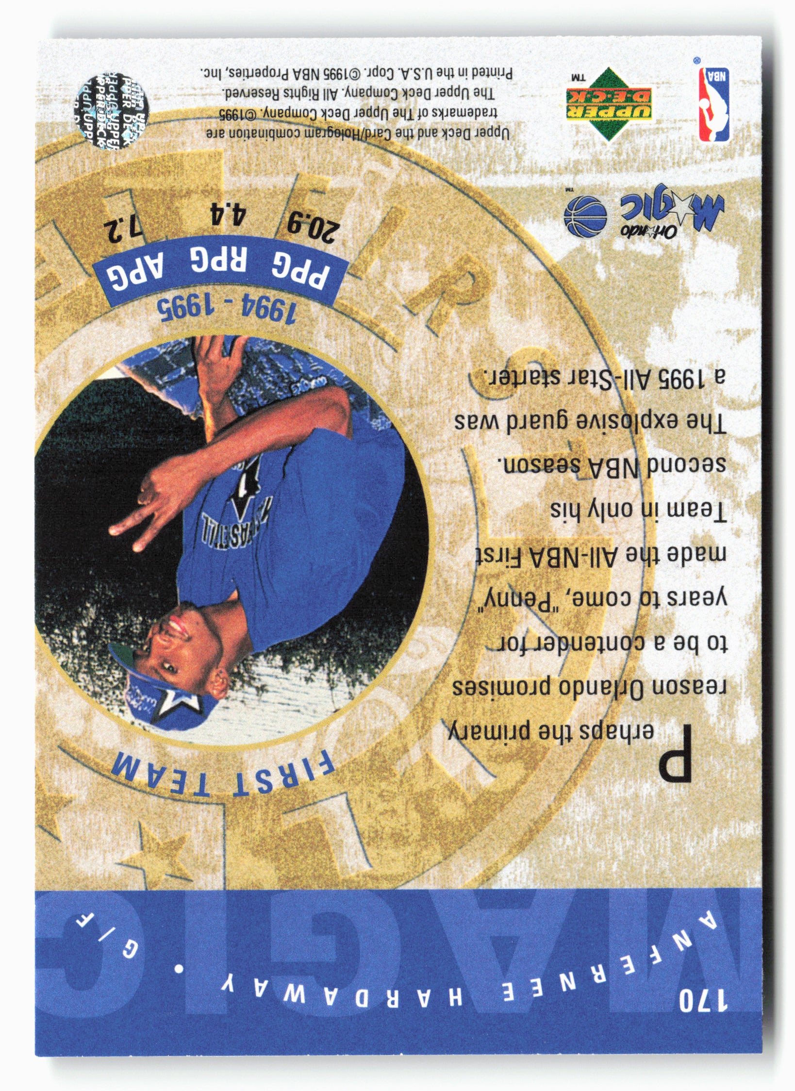 1995-96 Upper Deck #170 Anfernee Hardaway
