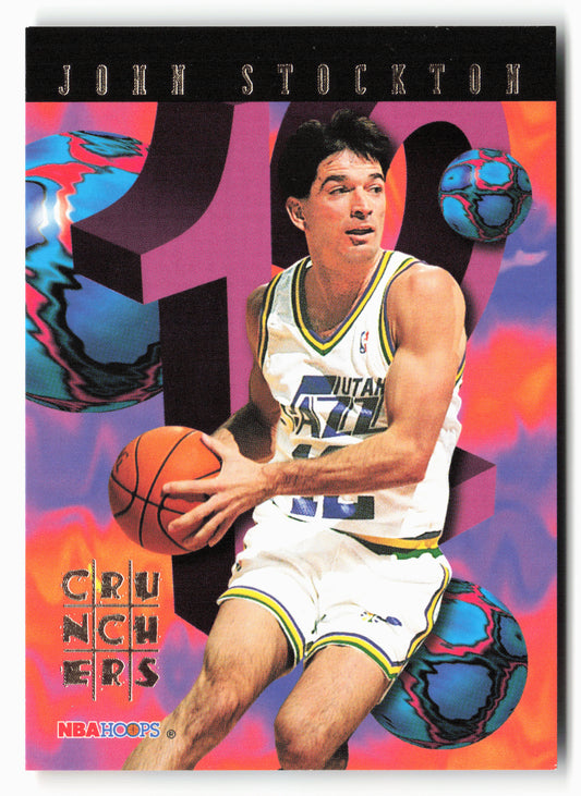 1995-96 Hoops #23 John Stockton Number Crunchers