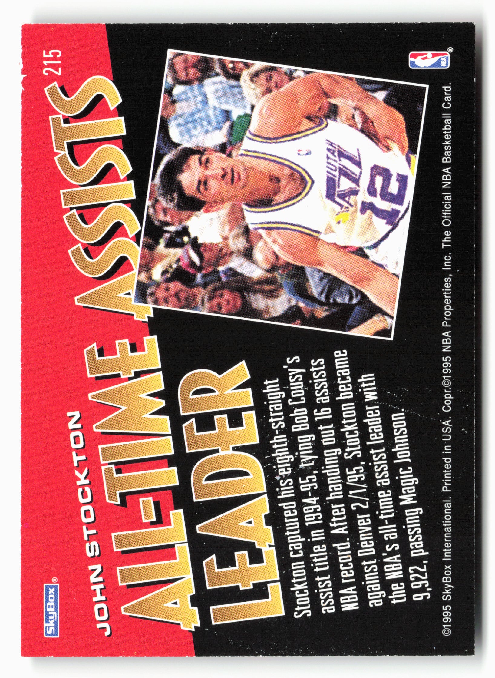 1995-96 Hoops #215 John Stockton