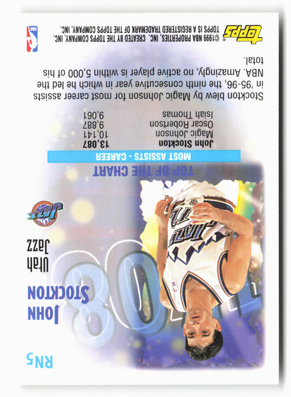 1999-00 Topps #RN5 John Stockton Record Numbers