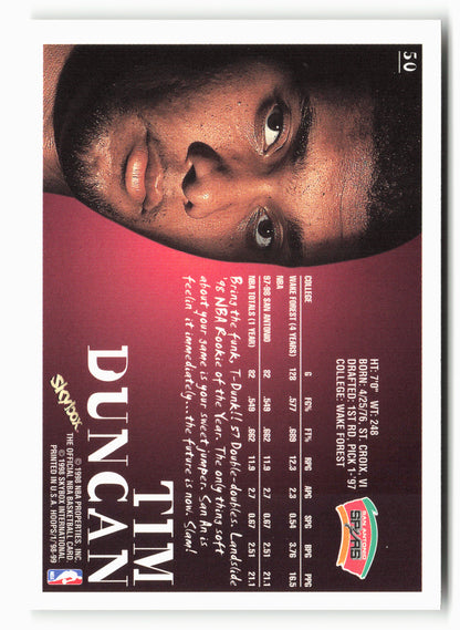 1998-99 Hoops #50 Tim Duncan