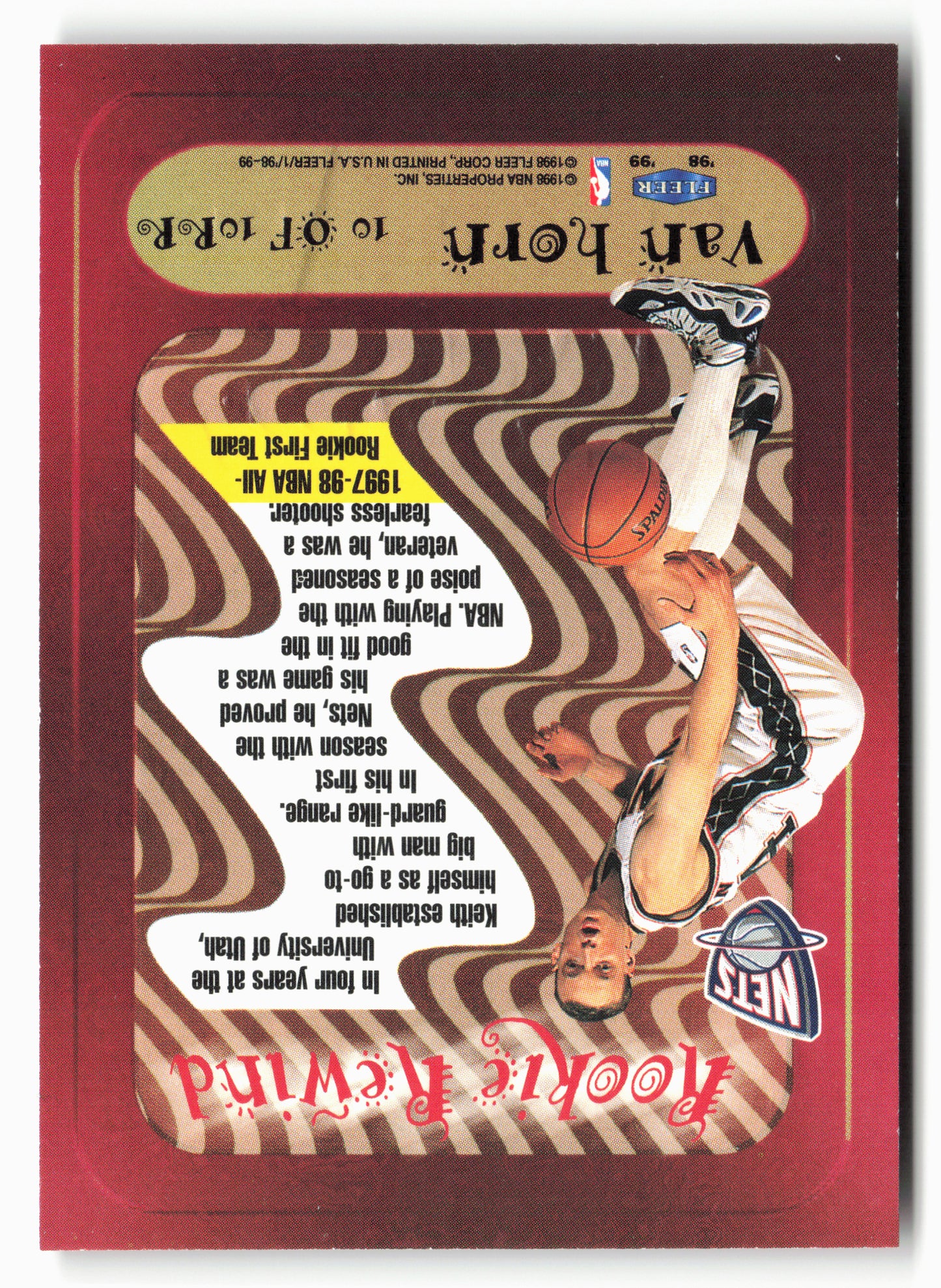 1998-99 Fleer Tradition #10RR Keith Van Horn Rookie Rewind
