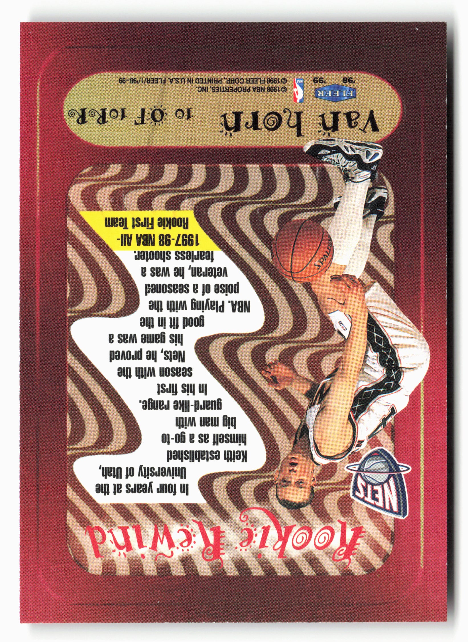 1998-99 Fleer Tradition #10RR Keith Van Horn Rookie Rewind
