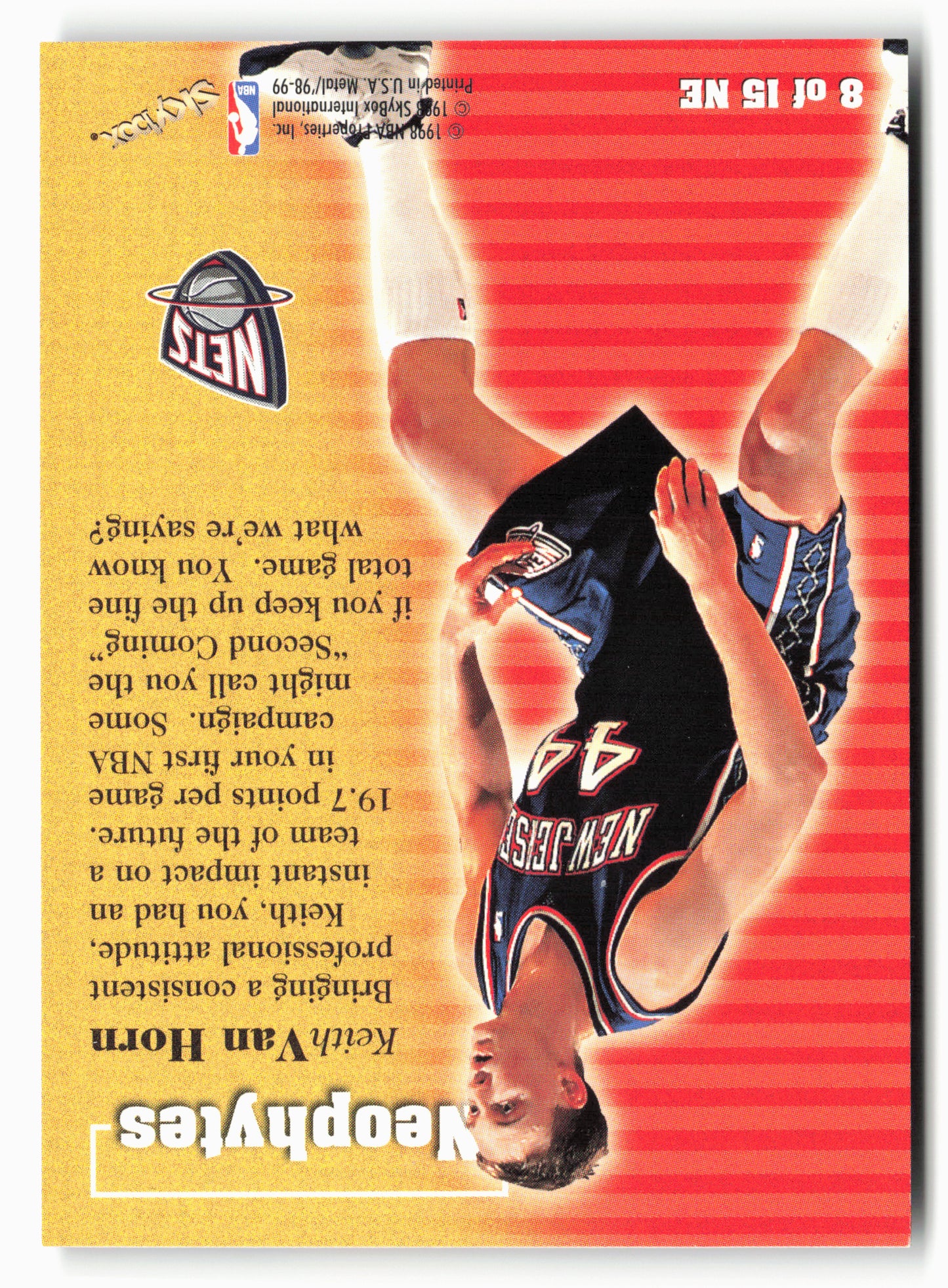 1998-99 Metal Universe #8 NE Keith Van Horn Neophytes
