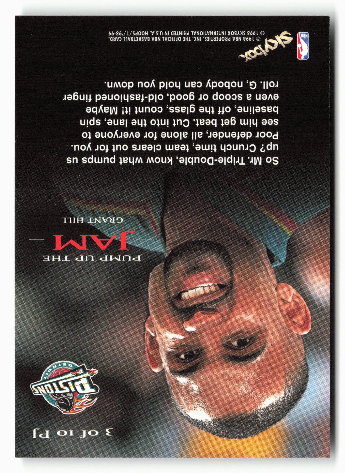 1998-99 Hoops #3 PJ Grant Hill Pump Up the Jam