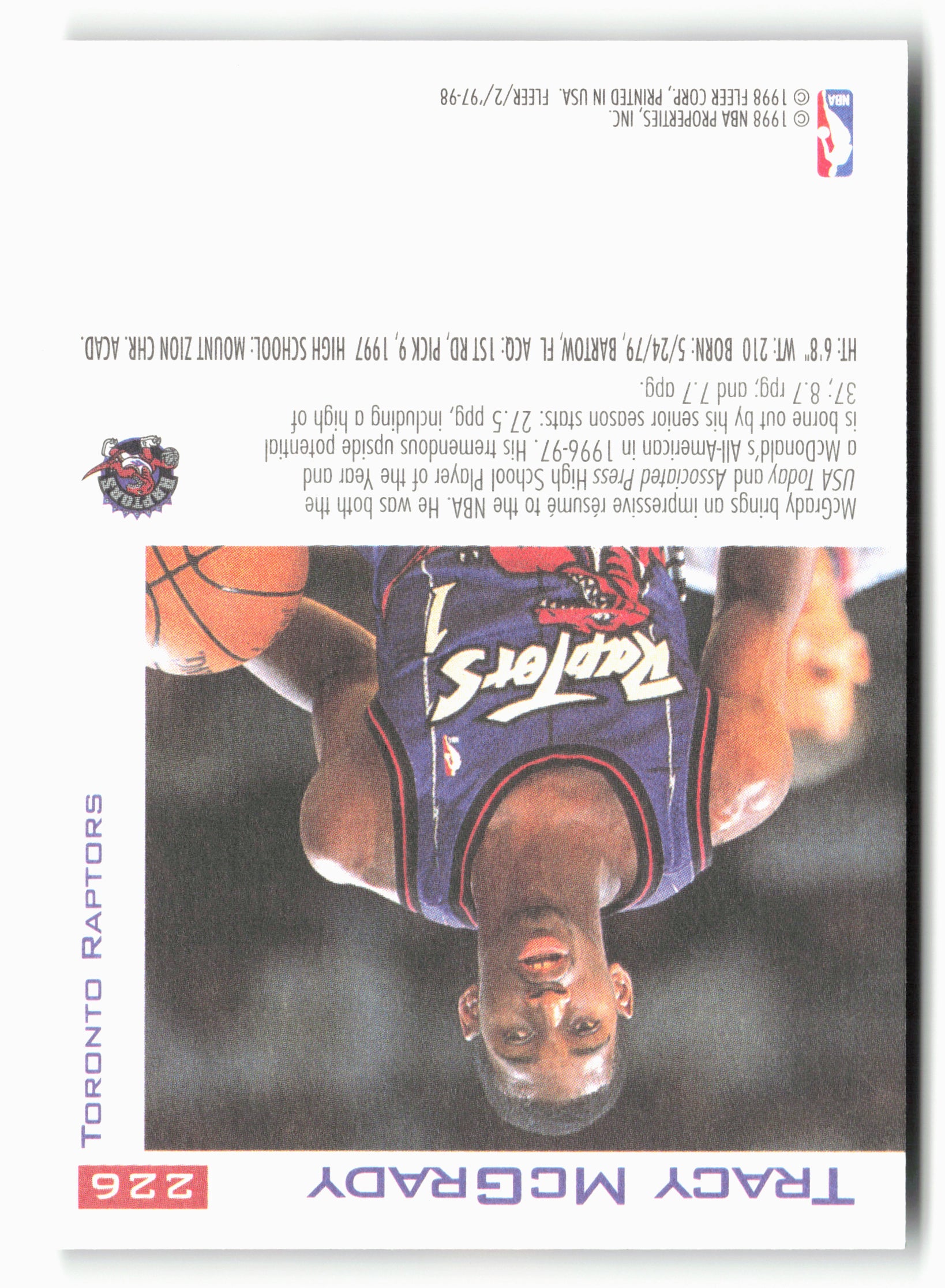 1997-98 Fleer #226 Tracy McGrady