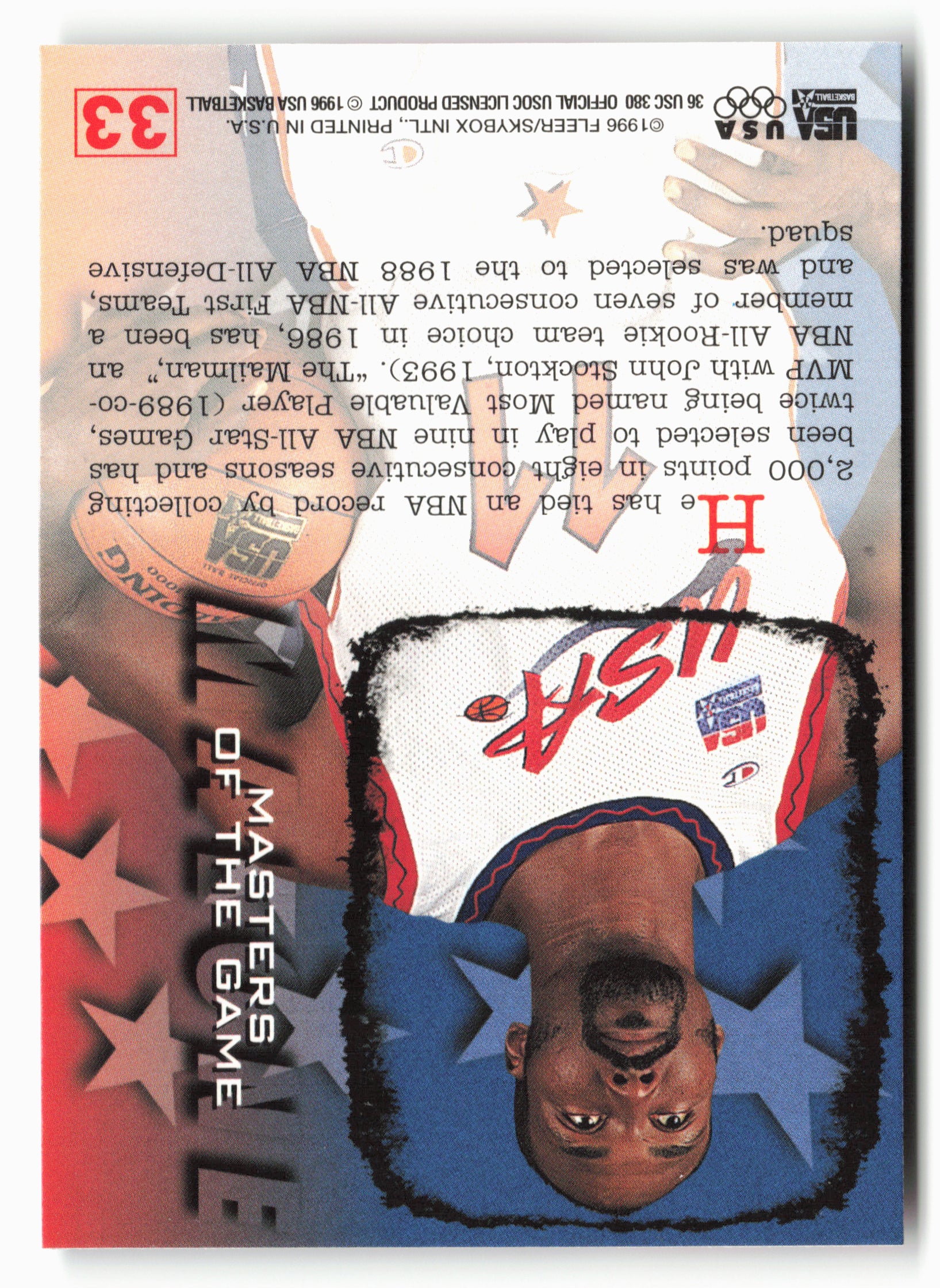 1996 Fleer USA #33 Karl Malone