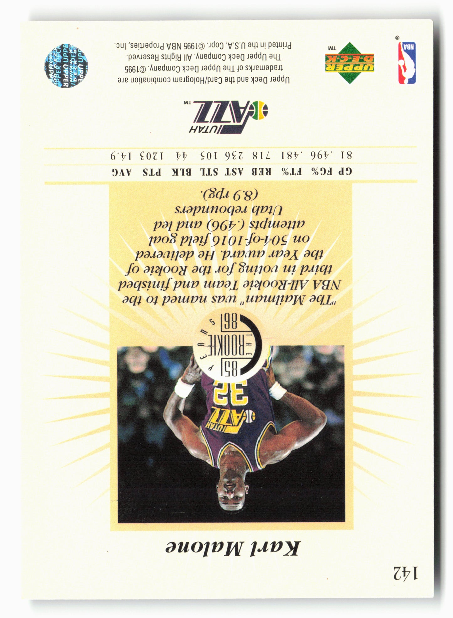 1995-96 Upper Deck #142 Karl Malone