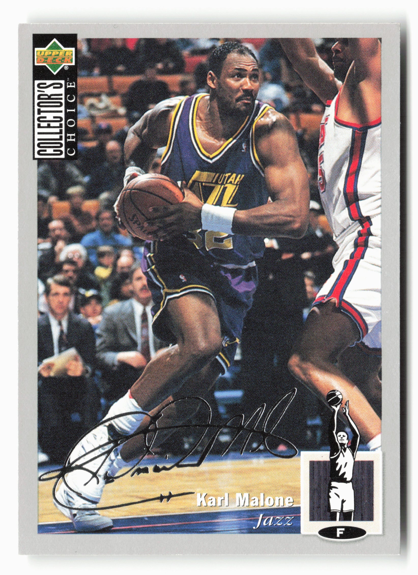 1994-95 Collector's Choice #32 Karl Malone Silver Signature