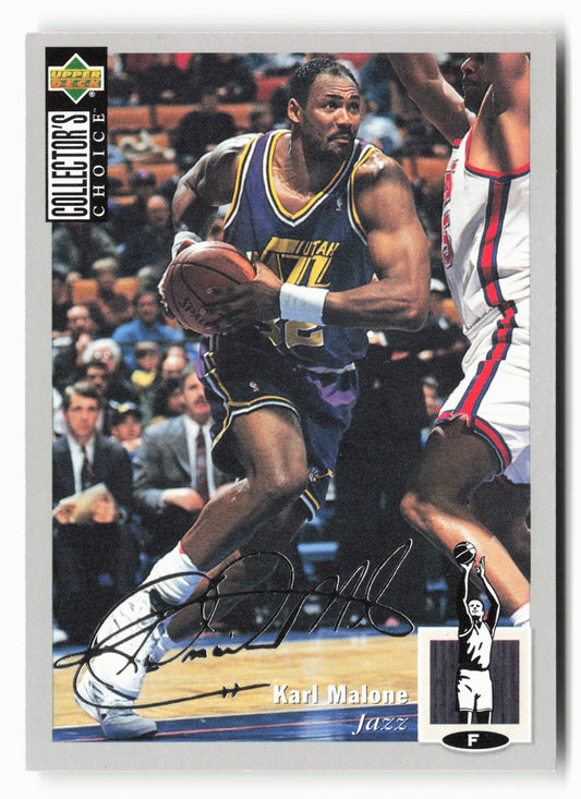 1994-95 Collector's Choice #32 Karl Malone Silver Signature