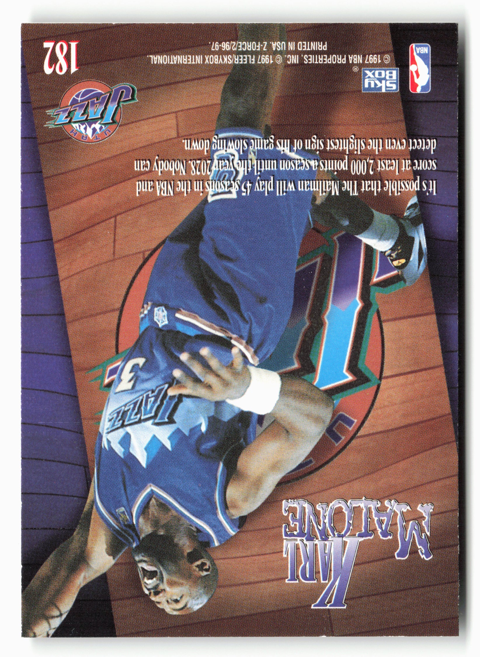 1996-97 SkyBox Z-Force #182 Karl Malone
