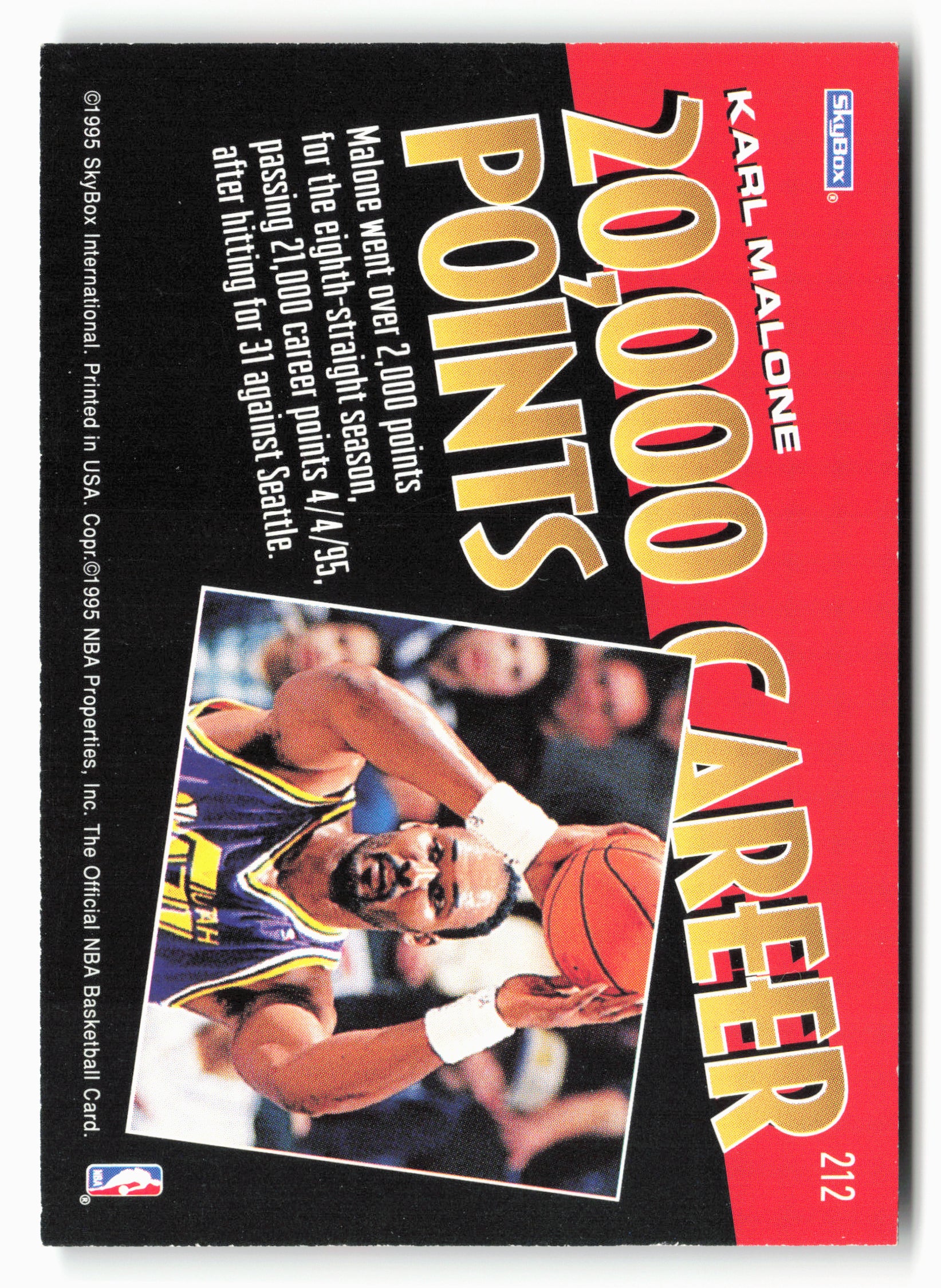 1995-96 Hoops #212 Karl Malone