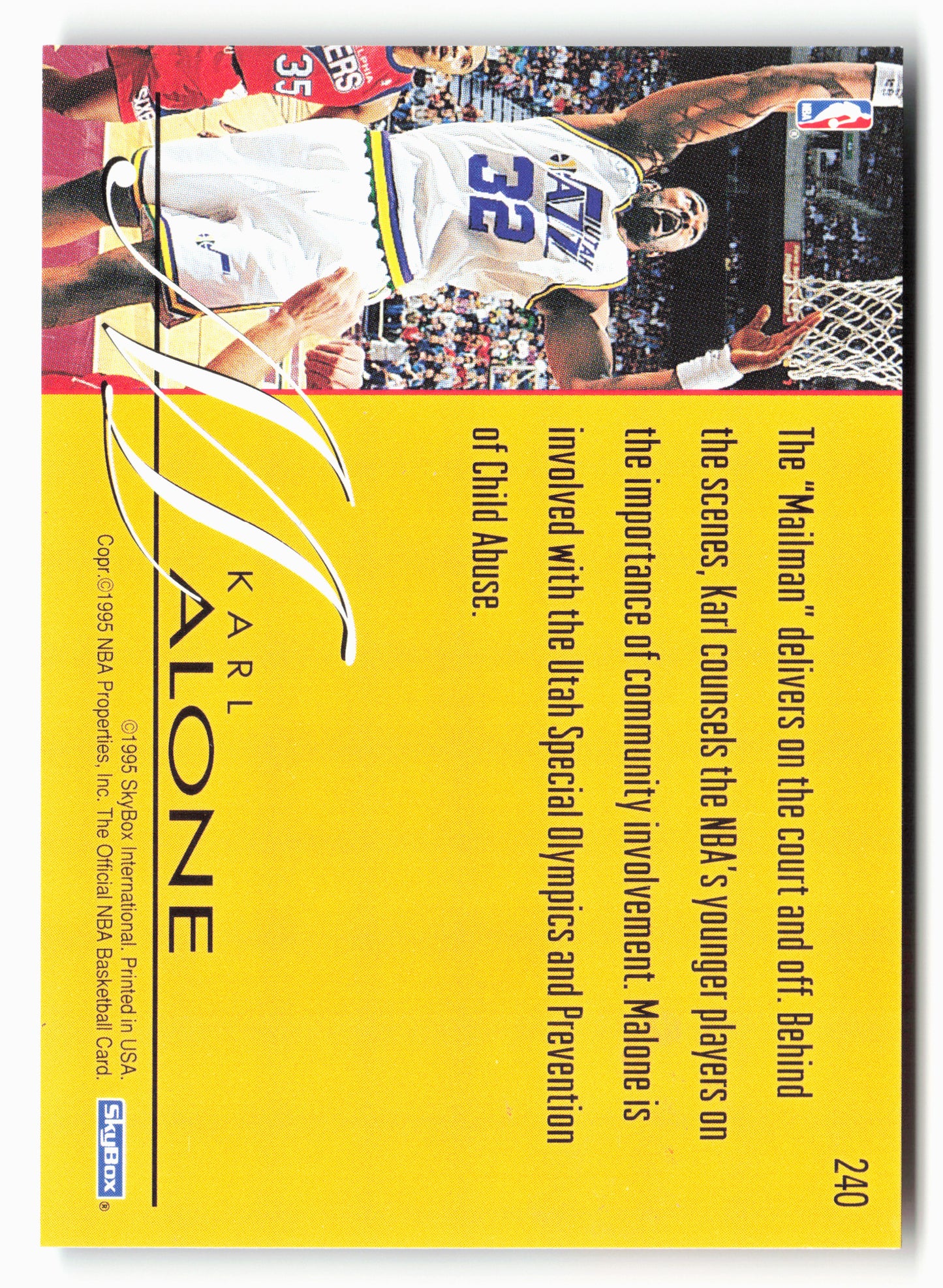1995-96 Hoops #240 Karl Malone