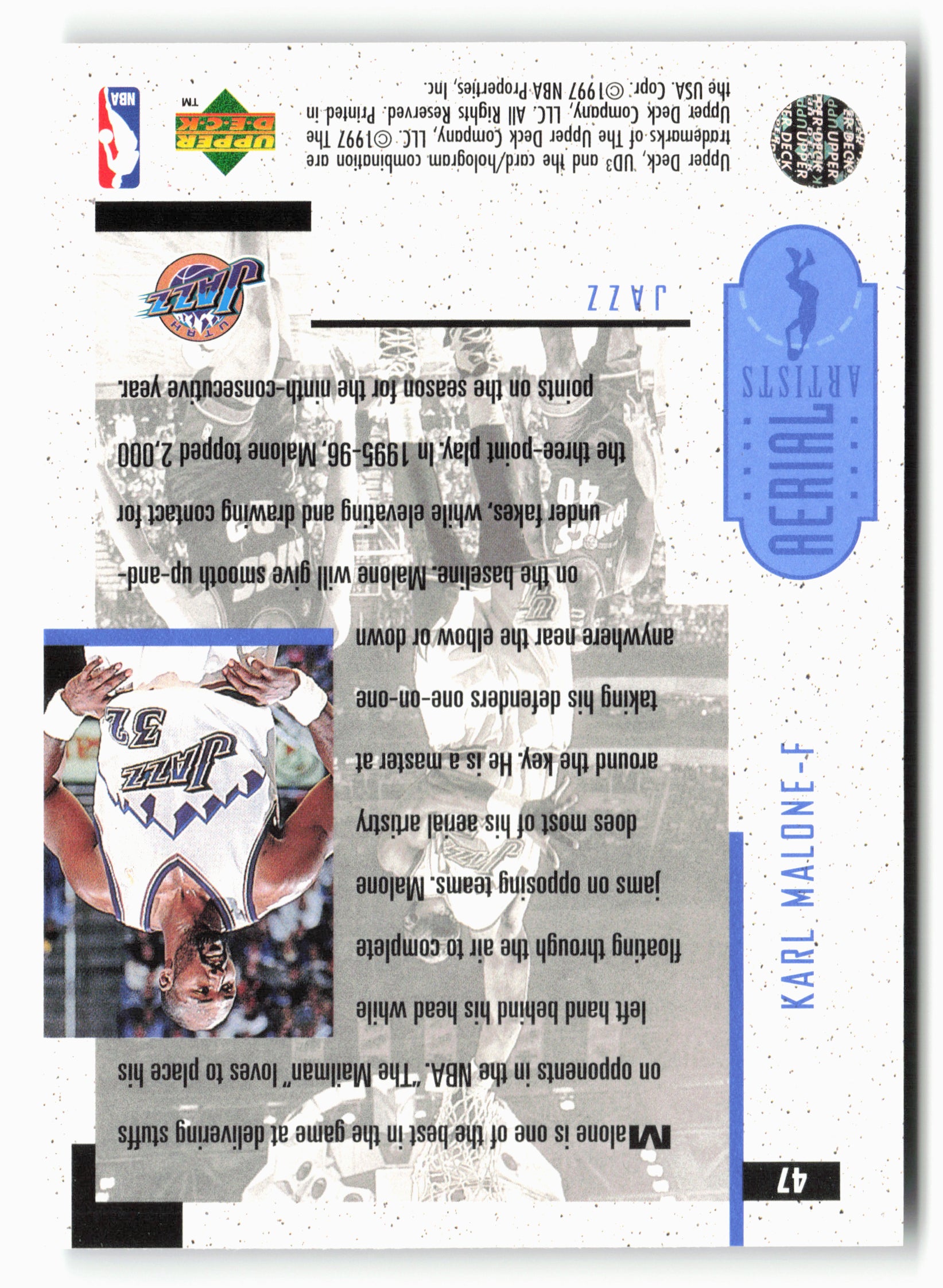 1996-97 Upper Deck UD3 #47 Karl Malone