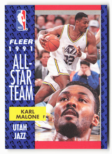 1991-92 Fleer #219a Karl Malone