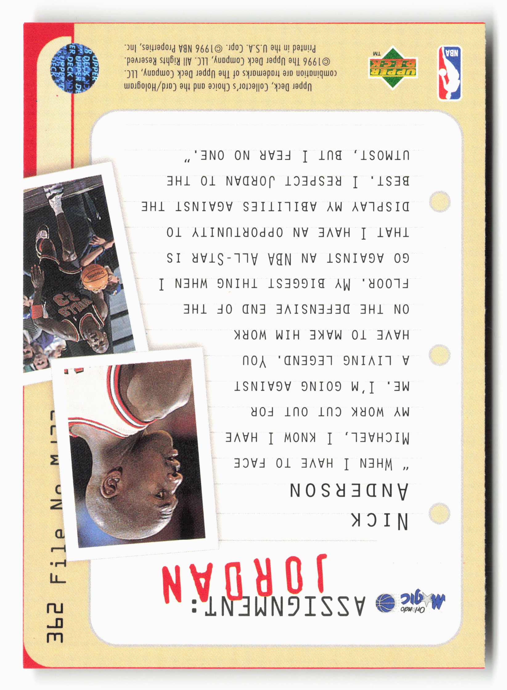 1996-97 Collector's Choice #362 Nick Anderson