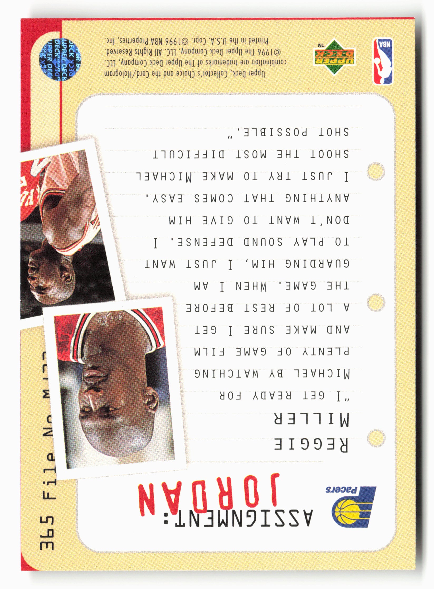 1996-97 Collector's Choice #365 Reggie Miller