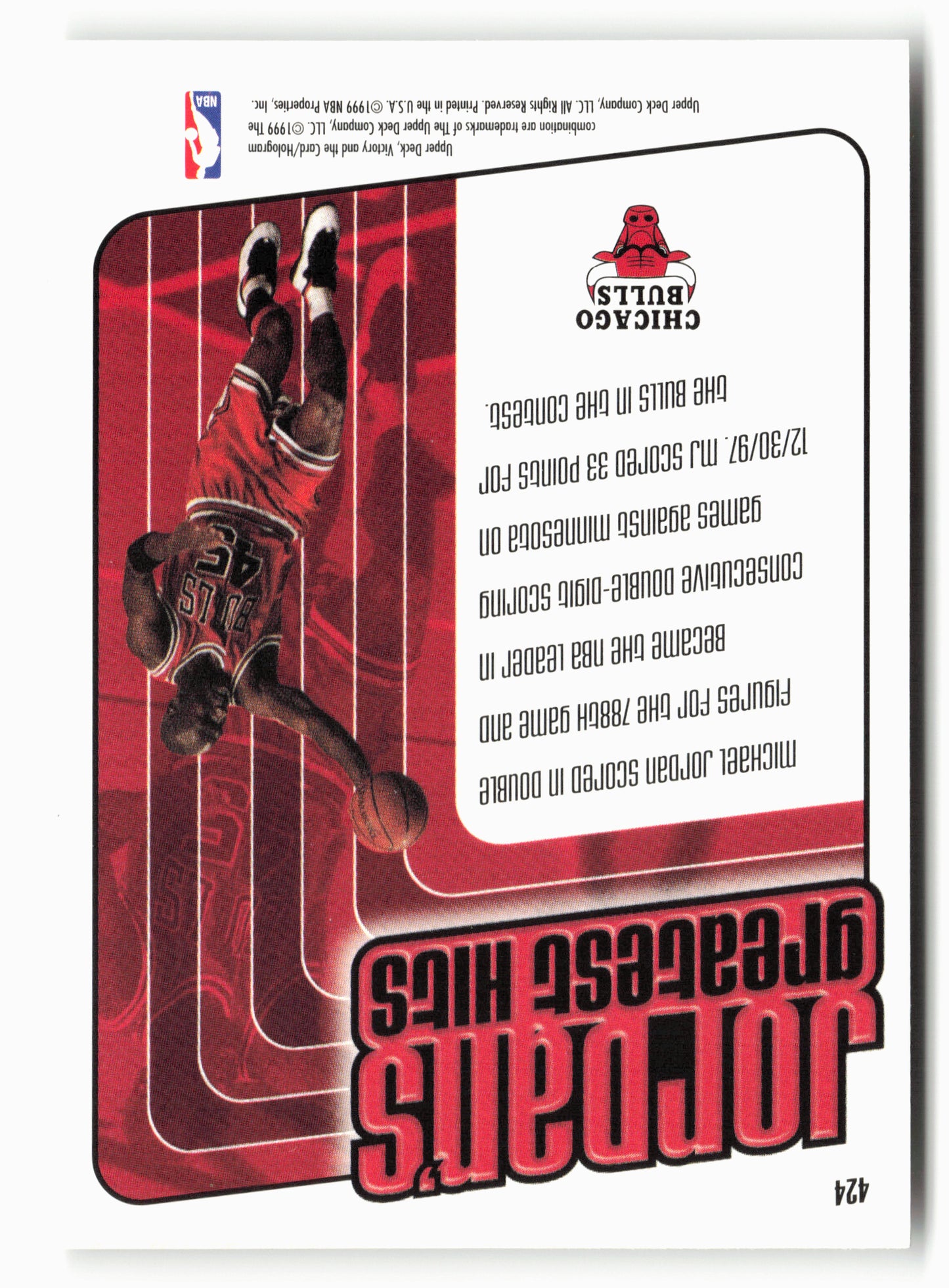 1999-00 Upper Deck Victory #424 Michael Jordan