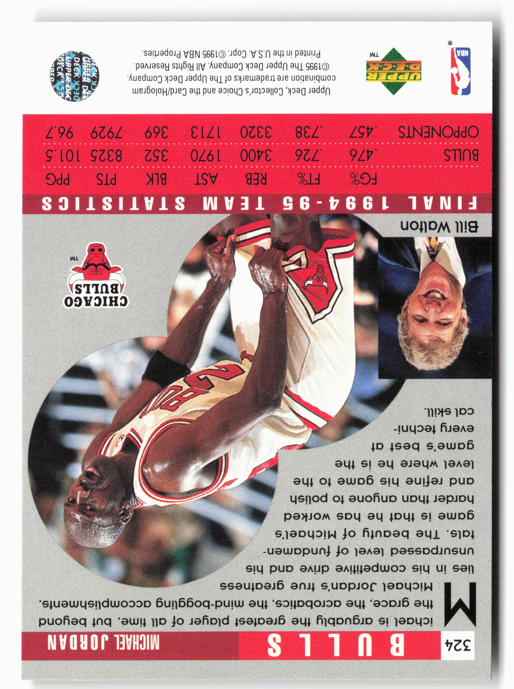 1995-96 Collector's Choice #324 Michael Jordan