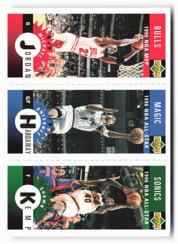1996-97 Collector's Choice Jordan / Hardaway / Kemp