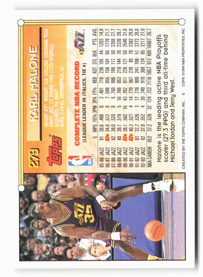 1993-94 Topps #279 Karl Malone NM