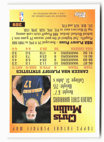 1993-94 Topps #209 Chris Mullin NM