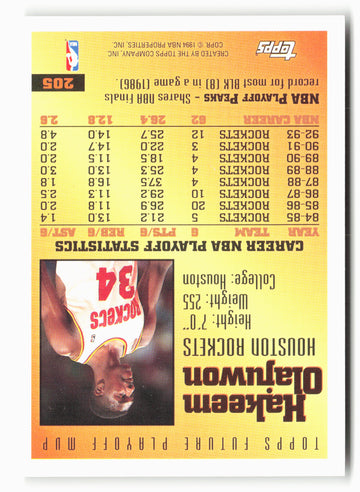 1993-94 Topps #205 Hakeem Olajuwon NM