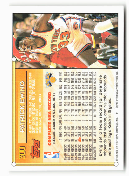 1993-94 Topps #300 Patrick Ewing