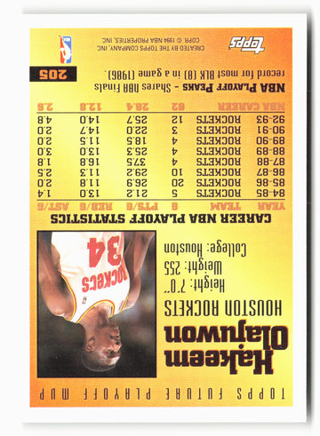 1993-94 Topps #205 Hakeem Olajuwon NM 2