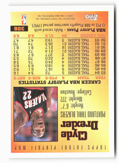 1993-94 Topps #206 Clyde Drexler NM
