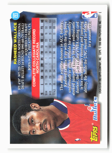 1995-96 Topps #193 Rasheed Wallace