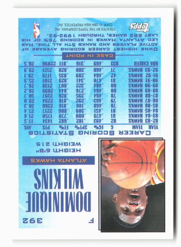 1993-94 Topps #392 Dominique Wilkins NM 1