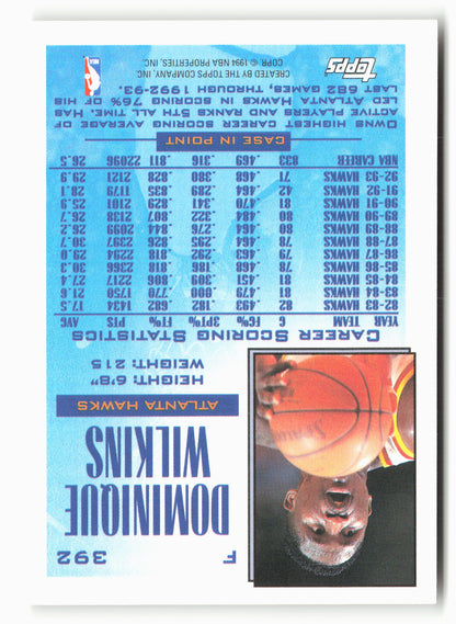 1993-94 Topps #392 Dominique Wilkins NM 1