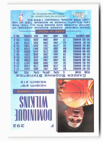 1993-94 Topps #392 Dominique Wilkins NM 2