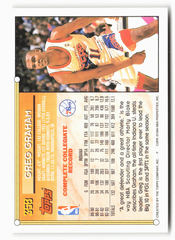 1993-94 Topps #358 Greg Graham Gold